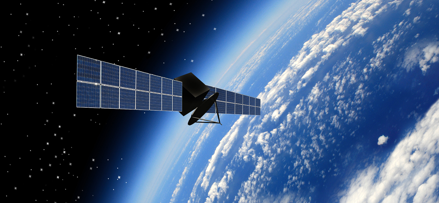 Illustration du nanosatellite dans l'espace Illustration du nanosatellite dans l'espace