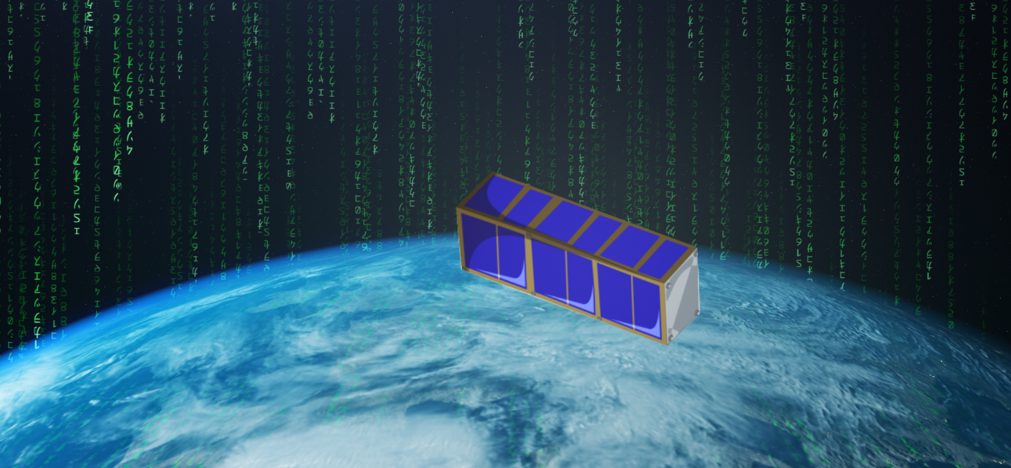 Illustration du nanosatellite dans l'espace Illustration du nanosatellite dans l'espace